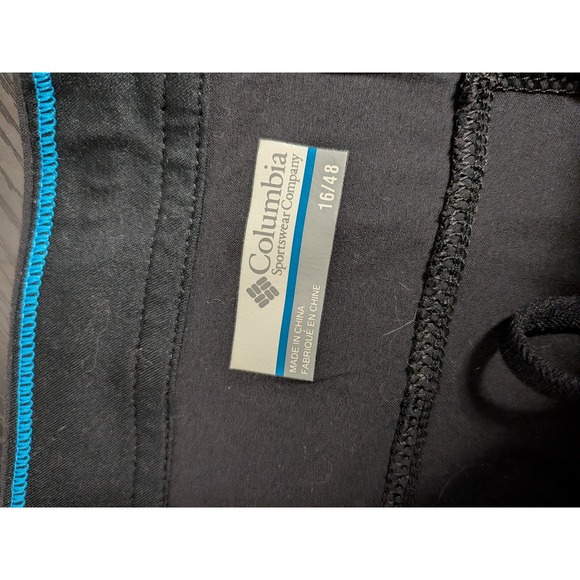 Columbia Omni-Shield Womens Hiking Pants Black Straight Leg Cargo Size 16/48 - Picture 9 of 11